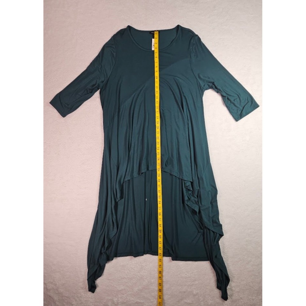 Lane Bryant Teal High Low Sharkbite Hem Knit Dress Plus Size 18/20 NWT - Picture 4 of 10